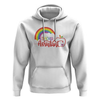 Teacher Assistant Hoodie Back To School Rainbow Apple Cloud - Wonder Print Shop