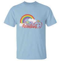 Teacher Assistant T Shirt Back To School Rainbow Apple Cloud - Wonder Print Shop