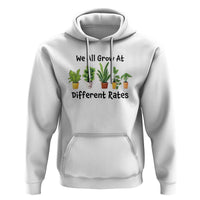 Special Education Teacher Hoodie We All Grow At Different Rates Plants - Wonder Print Shop