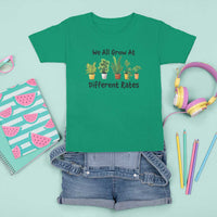 Special Education Teacher T Shirt For Kid We All Grow At Different Rates Plants - Wonder Print Shop