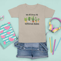 Special Education Teacher T Shirt For Kid We All Grow At Different Rates Plants - Wonder Print Shop