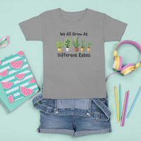 Special Education Teacher T Shirt For Kid We All Grow At Different Rates Plants - Wonder Print Shop