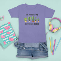 Special Education Teacher T Shirt For Kid We All Grow At Different Rates Plants - Wonder Print Shop
