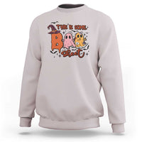 Funny This Is Some Boo Sheet Sweatshirt Halloween Ghost Witch Hat - Wonder Print Shop