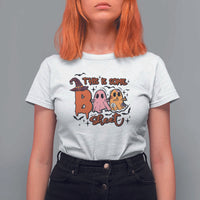 Funny This Is Some Boo Sheet T Shirt For Women Halloween Ghost Witch Hat - Wonder Print Shop