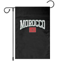 Morocco Football Throwback Design Vintage Moroccan Flag Jersey Style Garden Flag