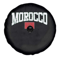 Morocco Football Throwback Design Vintage Moroccan Flag Jersey Style Spare Tire Cover