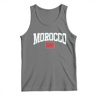 Morocco Football Throwback Design Vintage Moroccan Flag Jersey Style Tank Top