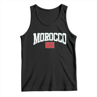 Morocco Football Throwback Design Vintage Moroccan Flag Jersey Style Tank Top
