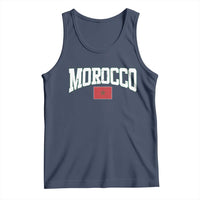 Morocco Football Throwback Design Vintage Moroccan Flag Jersey Style Tank Top