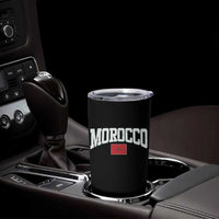 Morocco Football Throwback Design Vintage Moroccan Flag Jersey Style Tumbler Cup