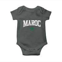 Morocco Maroc Pride Baby Onesie Moroccan Heritage Vintage Green Star