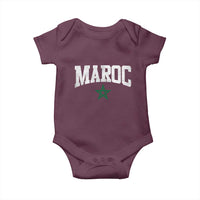 Morocco Maroc Pride Baby Onesie Moroccan Heritage Vintage Green Star