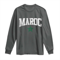 Morocco Maroc Pride Long Sleeve Shirt Moroccan Heritage Vintage Green Star