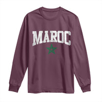 Morocco Maroc Pride Long Sleeve Shirt Moroccan Heritage Vintage Green Star