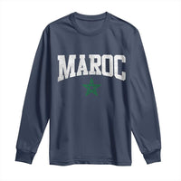 Morocco Maroc Pride Long Sleeve Shirt Moroccan Heritage Vintage Green Star