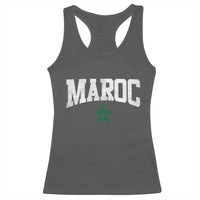 Morocco Maroc Pride Racerback Tank Top Moroccan Heritage Vintage Green Star