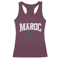 Morocco Maroc Pride Racerback Tank Top Moroccan Heritage Vintage Green Star