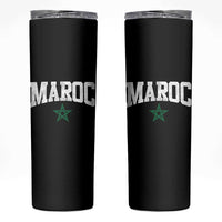 Morocco Maroc Pride Skinny Tumbler Moroccan Heritage Vintage Green Star