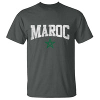 Morocco Maroc Pride T Shirt Moroccan Heritage Vintage Green Star