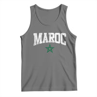 Morocco Maroc Pride Tank Top Moroccan Heritage Vintage Green Star