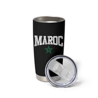 Morocco Maroc Pride Tumbler Cup Moroccan Heritage Vintage Green Star