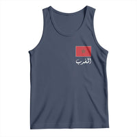 Moroccan Heritage Vintage Marocco Flag with Arabic Characters Tank Top
