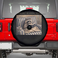 Funny Raccoon Book Lover Spare Tire Cover Probably Reading Trash Bookworms Teachers