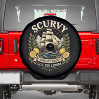Scurvy When Life Doesnt Give You Lemons Spare Tire Cover Funny Pirate Lemon Vitamin C