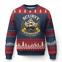 Scurvy When Life Doesnt Give You Lemons Ugly Christmas Sweater Funny Pirate Lemon Vitamin C