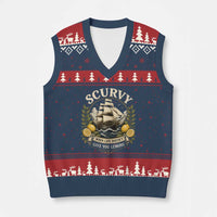 Scurvy When Life Doesnt Give You Lemons V-Neck Knit Sweater Vest Funny Pirate Lemon Vitamin C