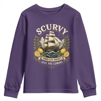 Scurvy When Life Doesnt Give You Lemons Youth Sweatshirt Funny Pirate Lemon Vitamin C