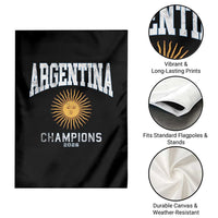 Argentina Champions 2026 Garden Flag Argentinian Pride Vintage Sol De Mayo