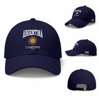 Argentina Champions 2026 Baseball Cap Argentinian Pride Vintage Sol De Mayo