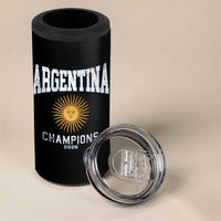 Argentina Champions 2026 4 in 1 Can Cooler Tumbler Argentinian Pride Vintage Sol De Mayo