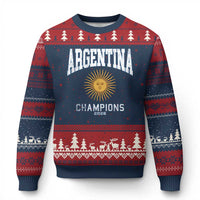 Argentina Champions 2026 Ugly Christmas Sweater Argentinian Pride Vintage Sol De Mayo
