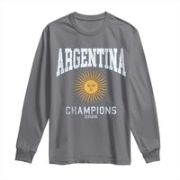 Argentina Champions 2026 Long Sleeve Shirt Argentinian Pride Vintage Sol De Mayo