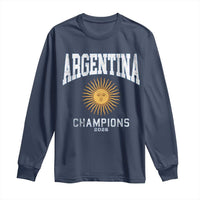 Argentina Champions 2026 Long Sleeve Shirt Argentinian Pride Vintage Sol De Mayo