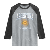 Argentina Champions 2026 Raglan Shirt Argentinian Pride Vintage Sol De Mayo