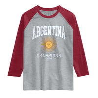 Argentina Champions 2026 Raglan Shirt Argentinian Pride Vintage Sol De Mayo