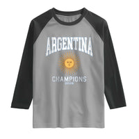 Argentina Champions 2026 Raglan Shirt Argentinian Pride Vintage Sol De Mayo