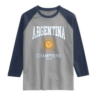 Argentina Champions 2026 Raglan Shirt Argentinian Pride Vintage Sol De Mayo