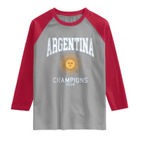 Argentina Champions 2026 Raglan Shirt Argentinian Pride Vintage Sol De Mayo