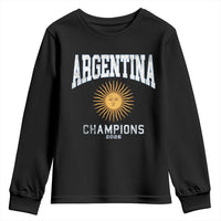 Argentina Champions 2026 Youth Sweatshirt Argentinian Pride Vintage Sol De Mayo