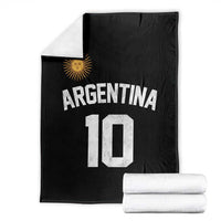Argentina Football Number 10 Jersey Style Throw Blanket Soccer Fan