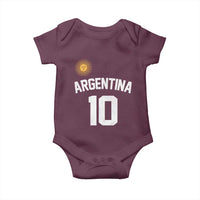 Argentina Football Number 10 Jersey Style Baby Onesie Soccer Fan