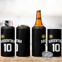 Argentina Football Number 10 Jersey Style 4 in 1 Can Cooler Tumbler Soccer Fan