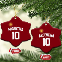 Argentina Football Number 10 Jersey Style Ceramic Ornament Soccer Fan