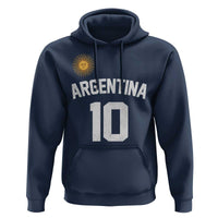 Argentina Football Number 10 Jersey Style Hoodie Soccer Fan