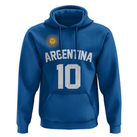 Argentina Football Number 10 Jersey Style Hoodie Soccer Fan